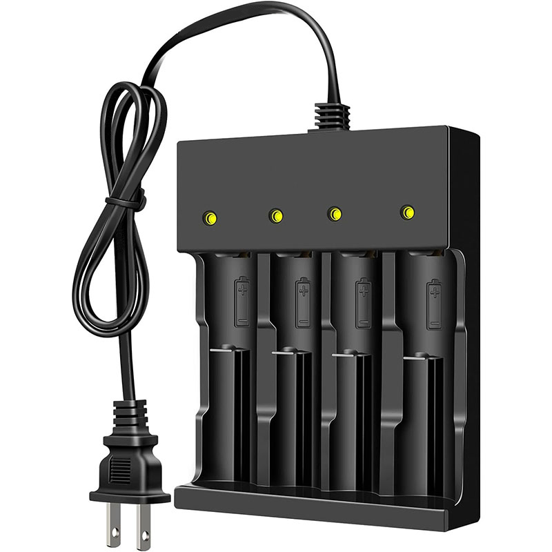MOGCO 4 Bay Battery Charger for Li-ion 18650 26650 Rechargeable ...